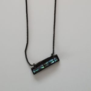 Kendra Scott Gunmetal and abalone necklace